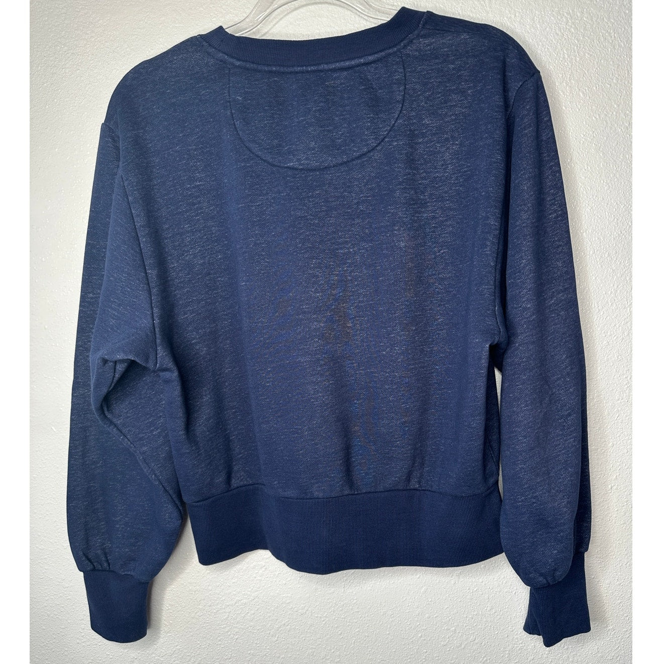 Maeve Navy Blue Visage Graphic Long Sleeve Sweatshirt S