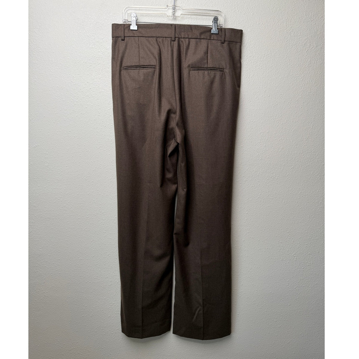 California Arts Brown Wool Pleated Trousers Men 34