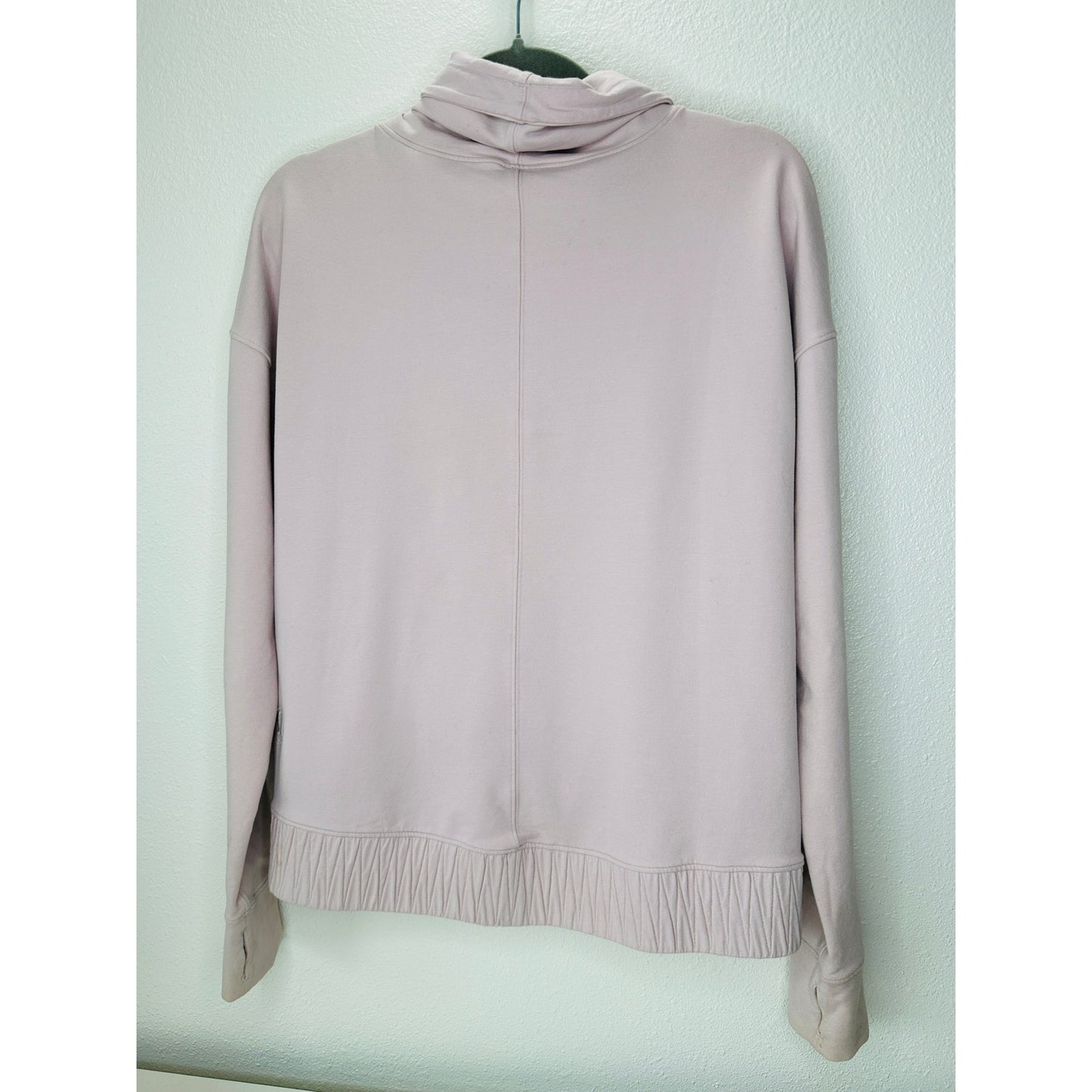 Lululemon Pale Pink Cowl Neck Long Sleeve Banded Bottom Sweat shirt 6