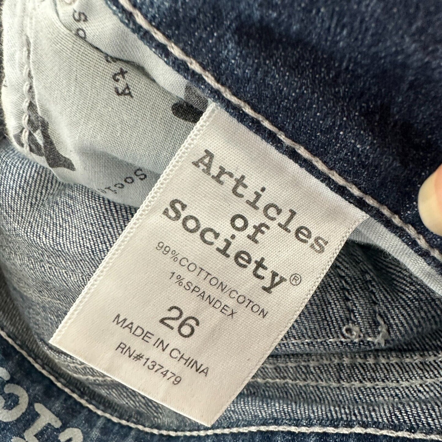 RARE Articles of Society Kendra Worn Boot Cut Distressed Jean Two Back Pockets 2