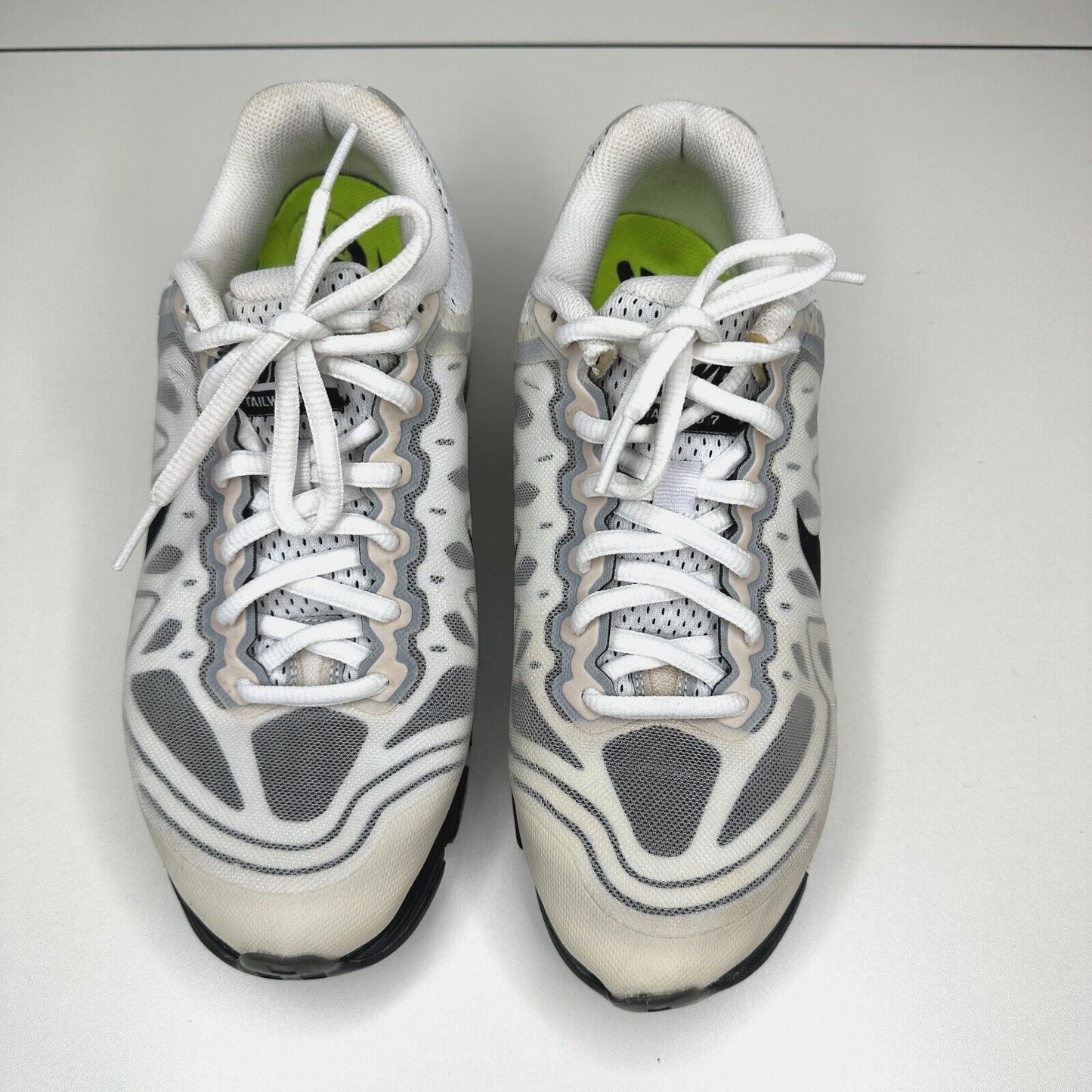 Nike Cream White Black Gray Tailwind 7 Max Air Womens Running Sneakers Size 9