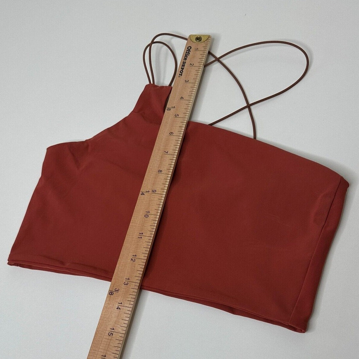 Alix NYC Rust Avon Asymmetrical Neckline One-Shoulder Spaghetti Strap Crop S