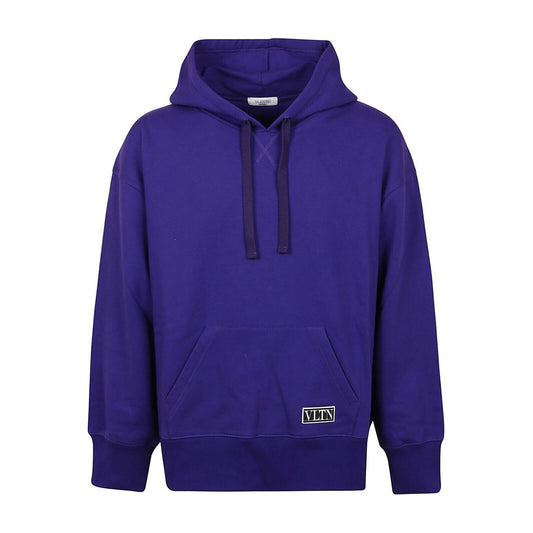 Valentino Purple Oversize Long Sleeve Hoodie Pocket VLTN