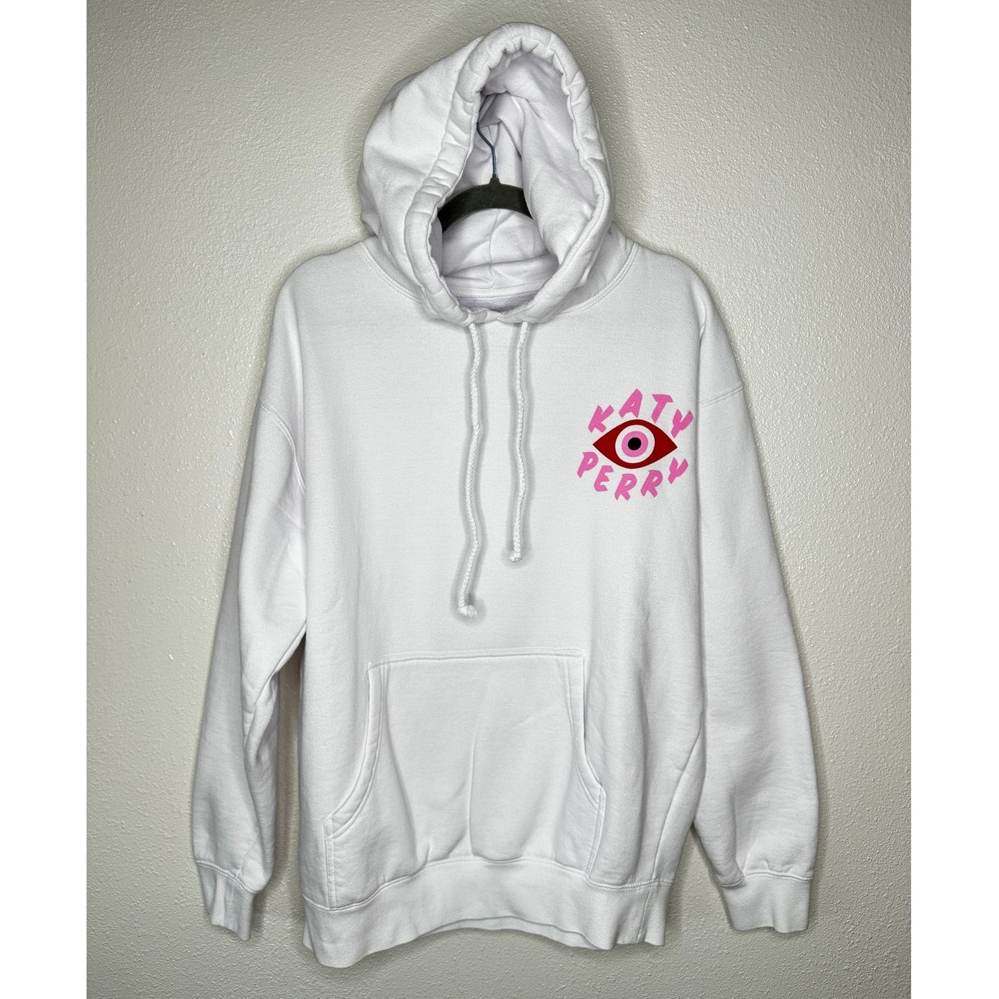 Katy Perry Graphic Hoodie White Women’s M Pullover Sweatshirt