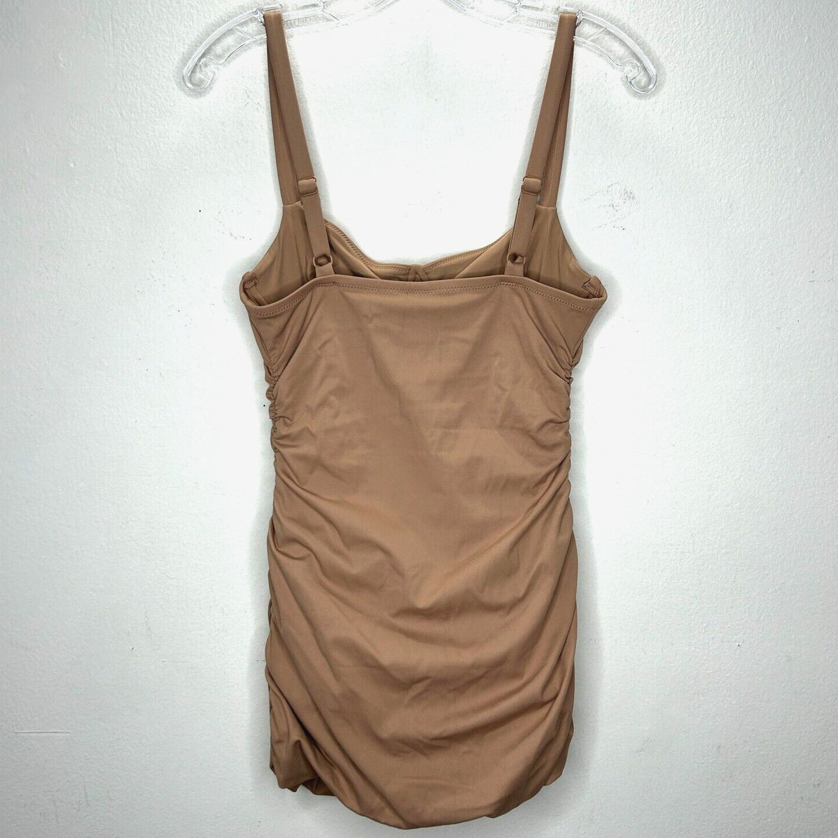 NWT Skims Sienna Tan Sculpting Ruched One Piece Bathing suit Swim Dress Small