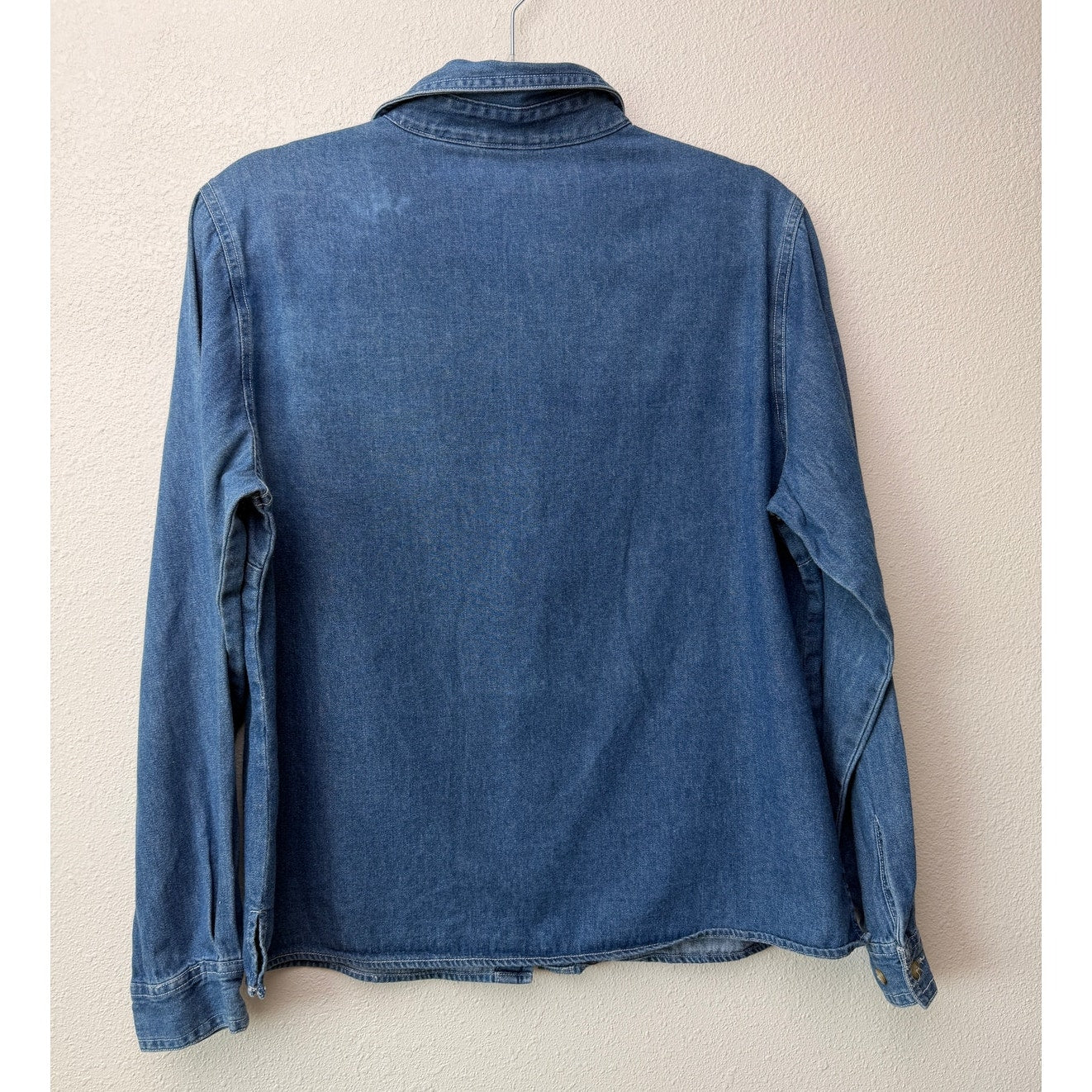 Vintage Cabin Creek Embroidered Denim Shirt Women Size PL