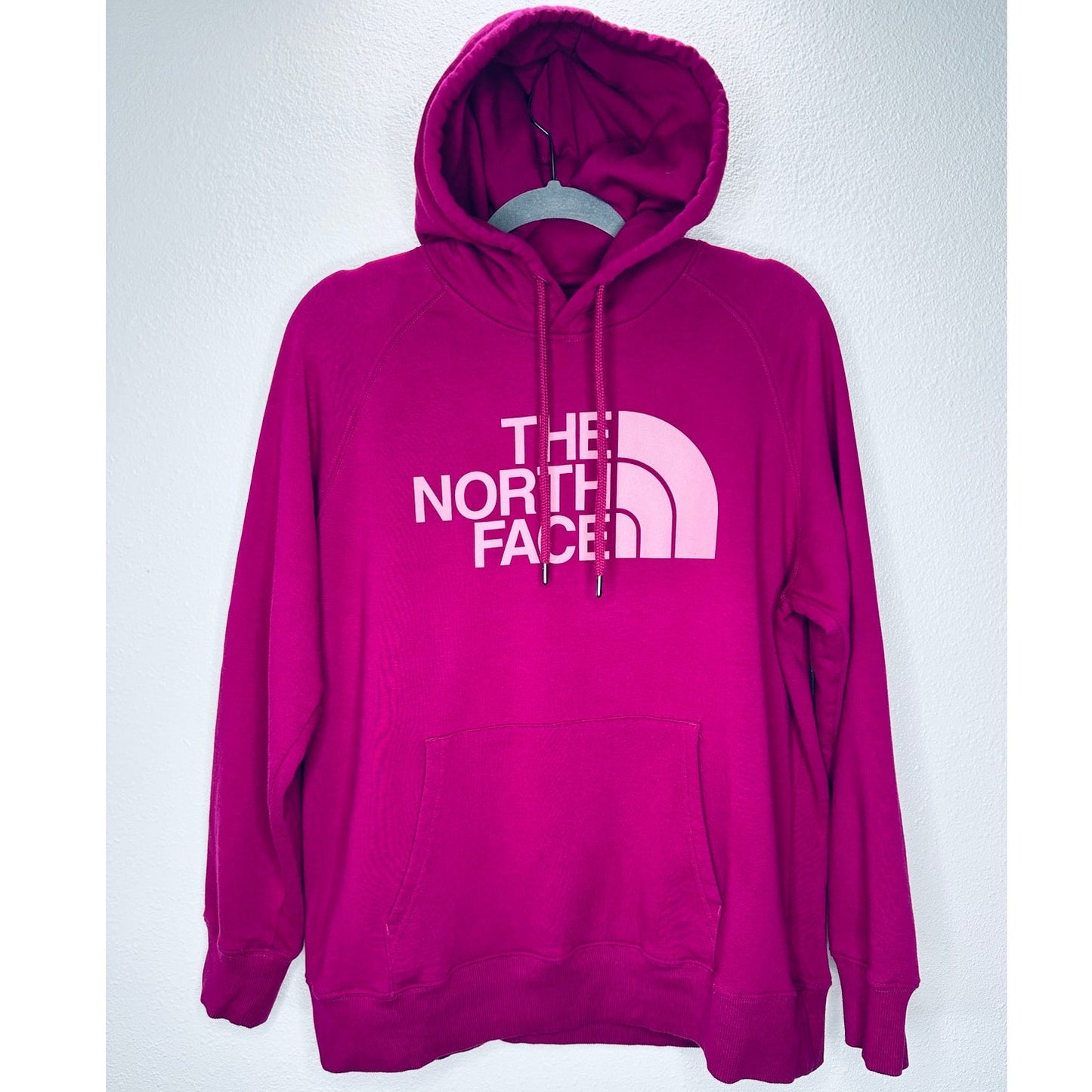 Northface Purple & Pink Logo Hooded Front Pocket Sweatshirt
