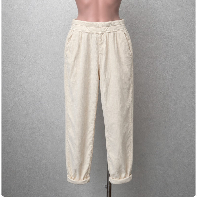 NWT James Perse Cream Ribbed Velour Jogger Unisex US S