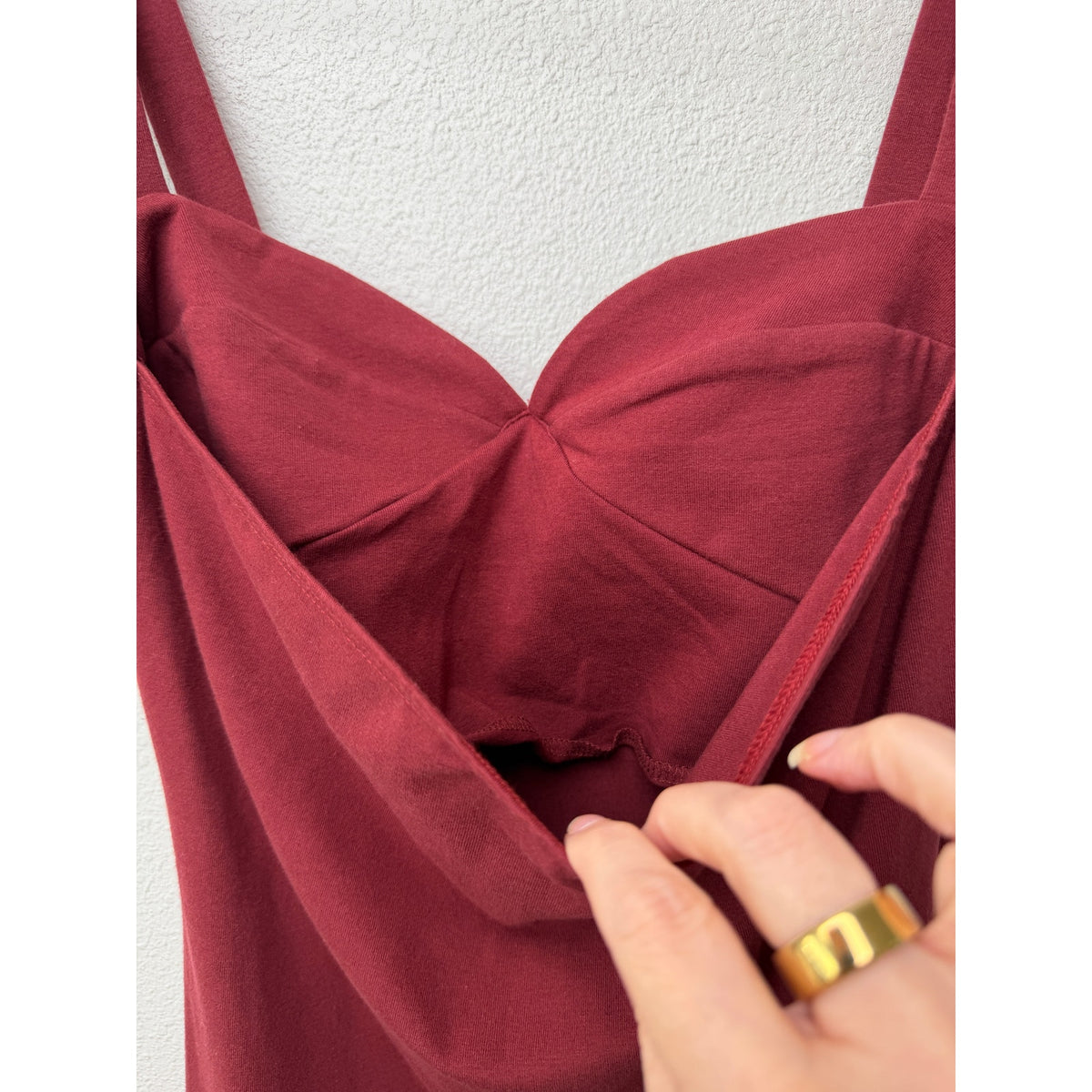 Reformation Burgundy Sweetheart Midi Dress Women M