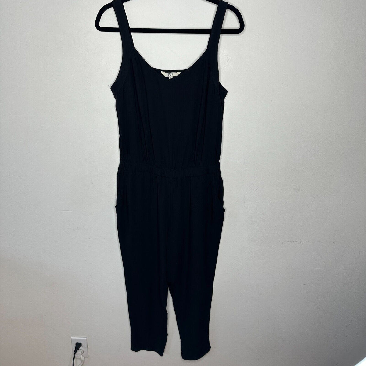 Jack Black Rayon Overall Jumper V-Neck Elastic Waist Side Slash Pockets Small