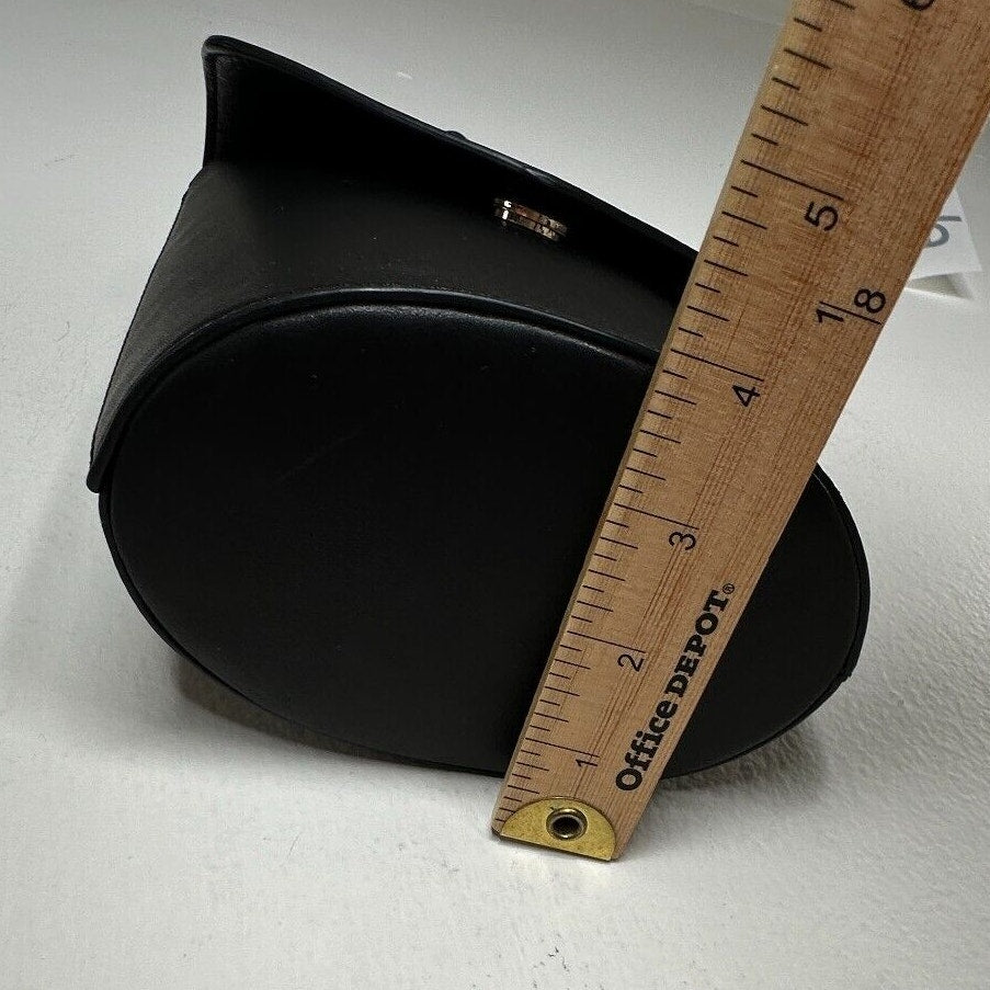 NWOT & Other Stories Black Scrunchy Handle Leather Barrel Snap Purse Satchel