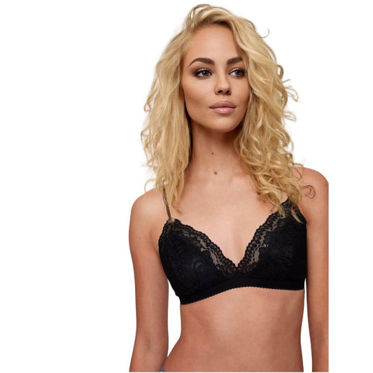 Aritzia Talula Monterey Bralette Sexy Black Convertible Design Soft Lace Medium