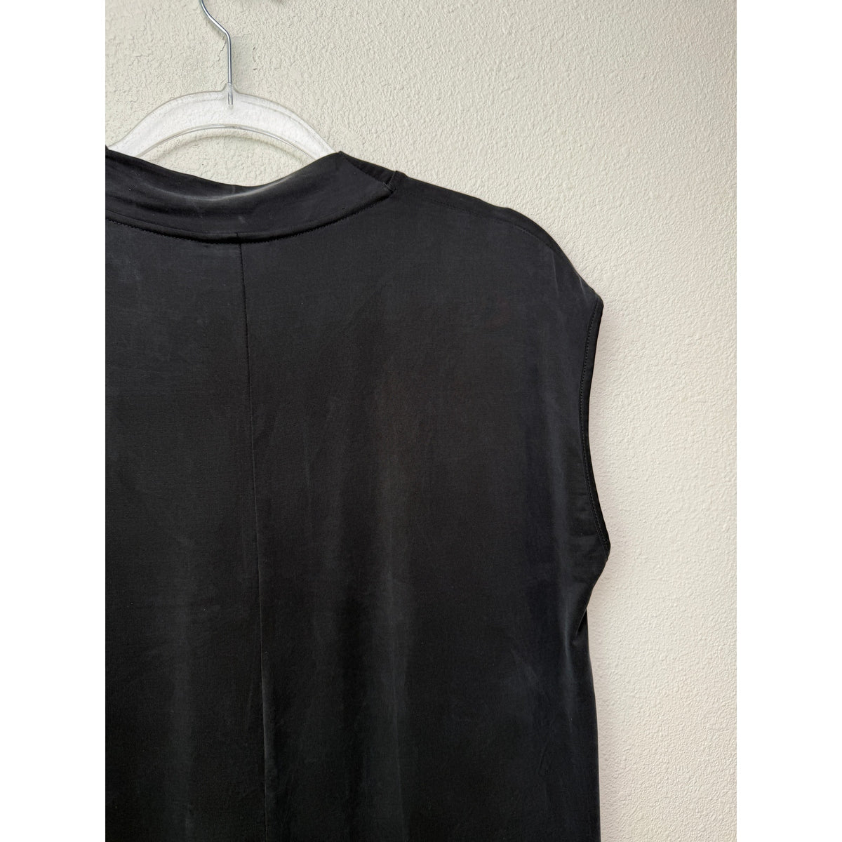 Dolan Left Coast Black Cupro V Neck Hi Low Pocket Dress XS