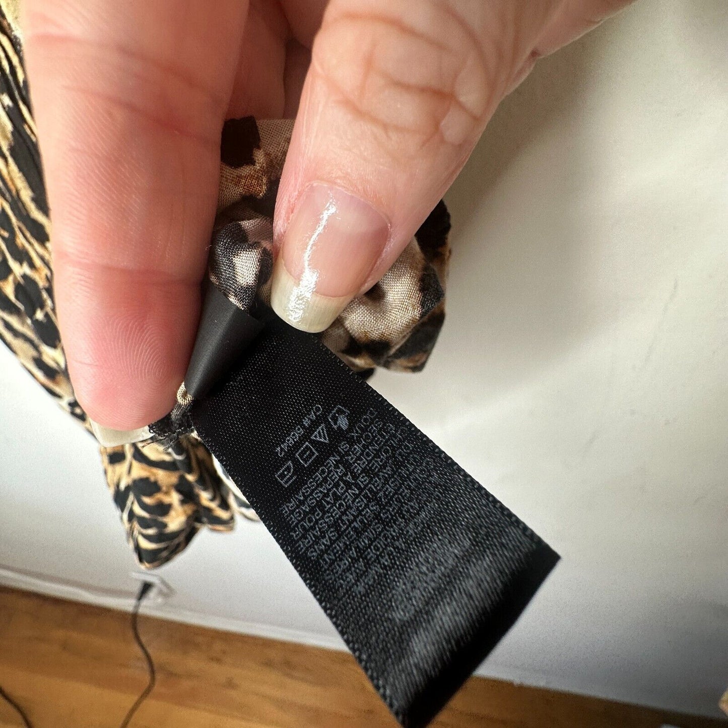 Express Cheetah Print Cami Top Front Bodice Ruched Elastic Waist Hem Small