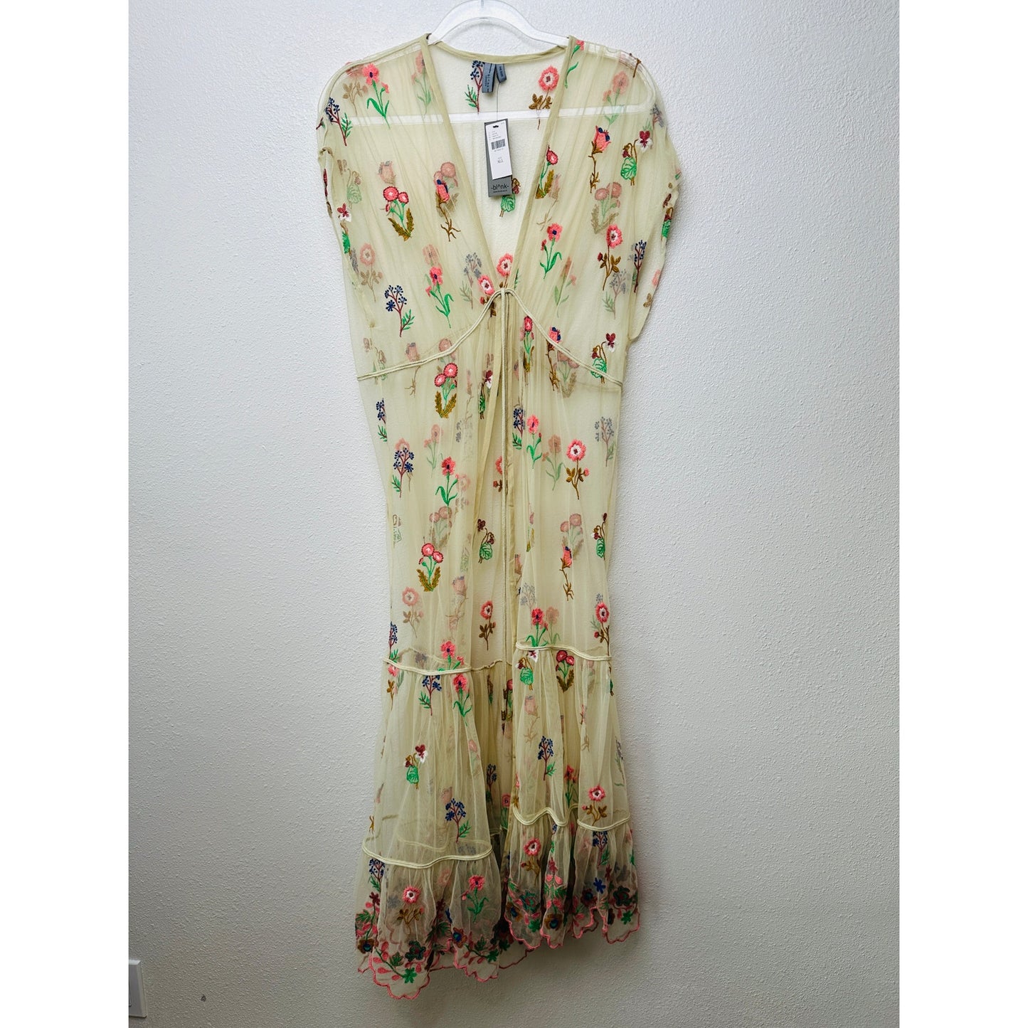 NWT BL-NK Women Coverup Multicolor One Size Sheer Duster