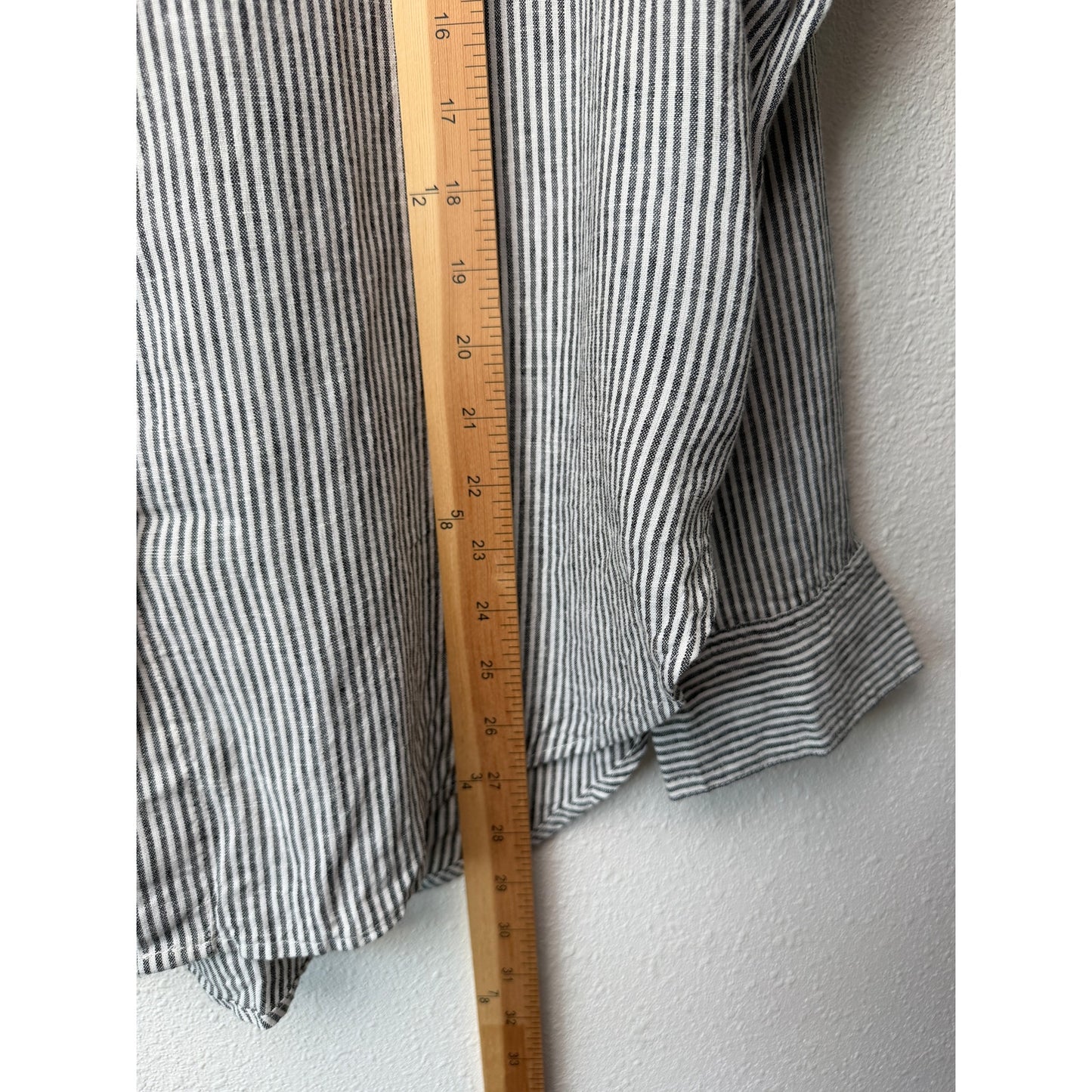 Z Supply The Perfect Line Stripe Linen Shirt Womens M