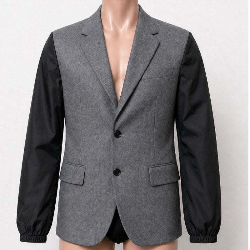 Prada Single Breasted Wool ReNylon Jacket Elasticized Cuff Retail $4700 42 / XL