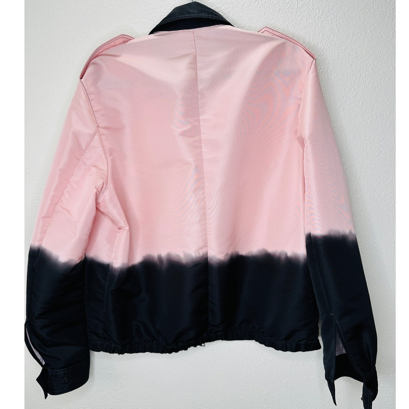 Alexander McQueen Pink & Black Dip Dye Front Zip Jacket 50 / Large