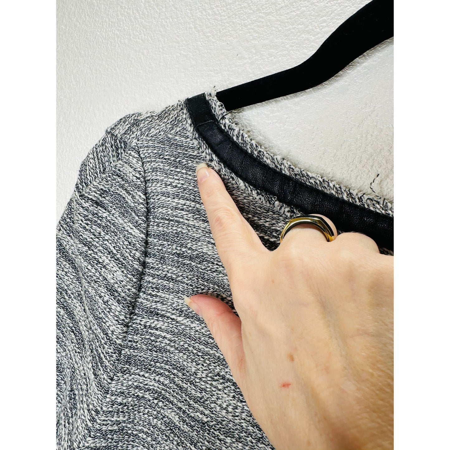 Anthropologie Postage Stamp Beverly Crochet Leather Trim Tunic Dress M