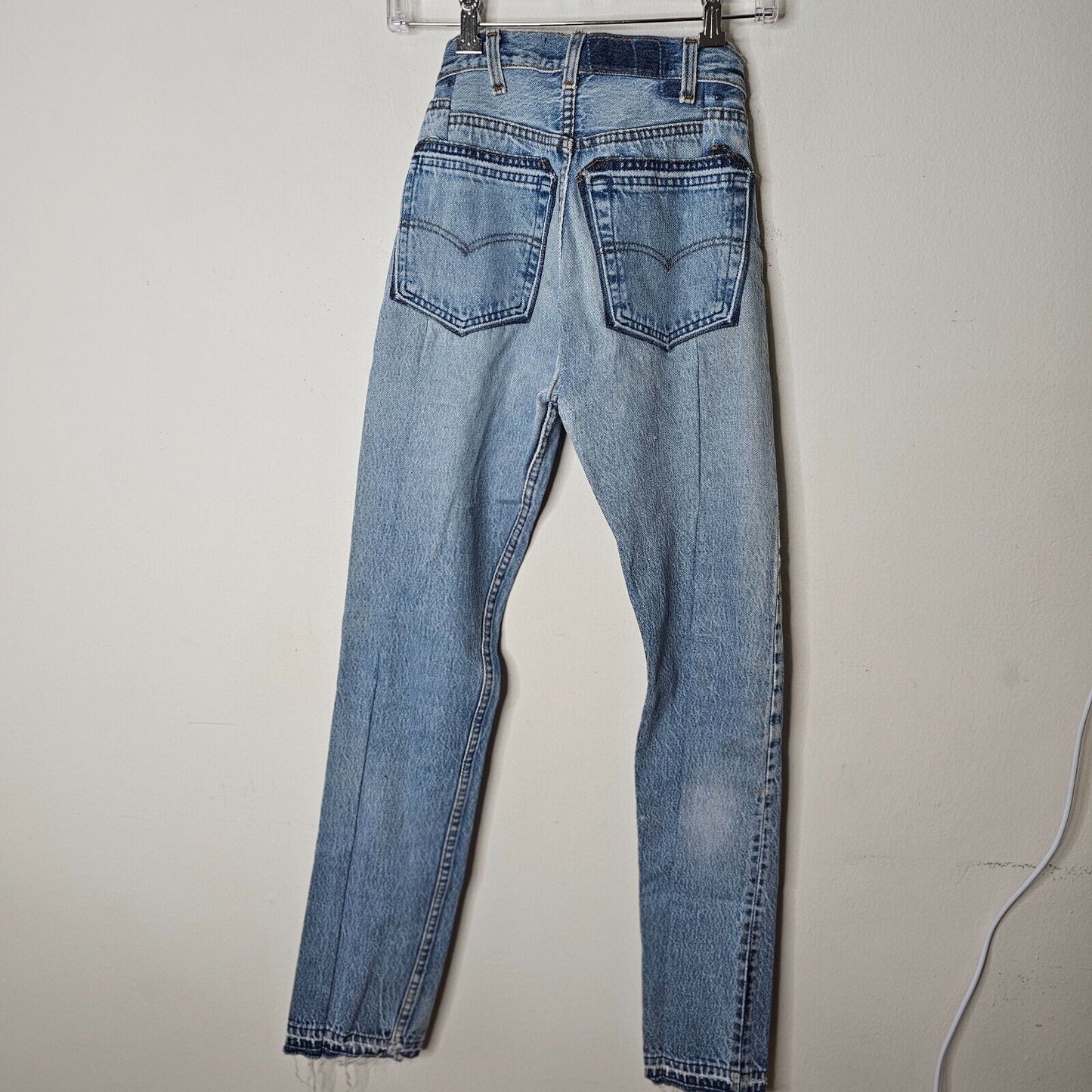 EB Denim Levi's 501 Unraveled Pocket & Hem Highrise Split Hem Button Fly Jean 23