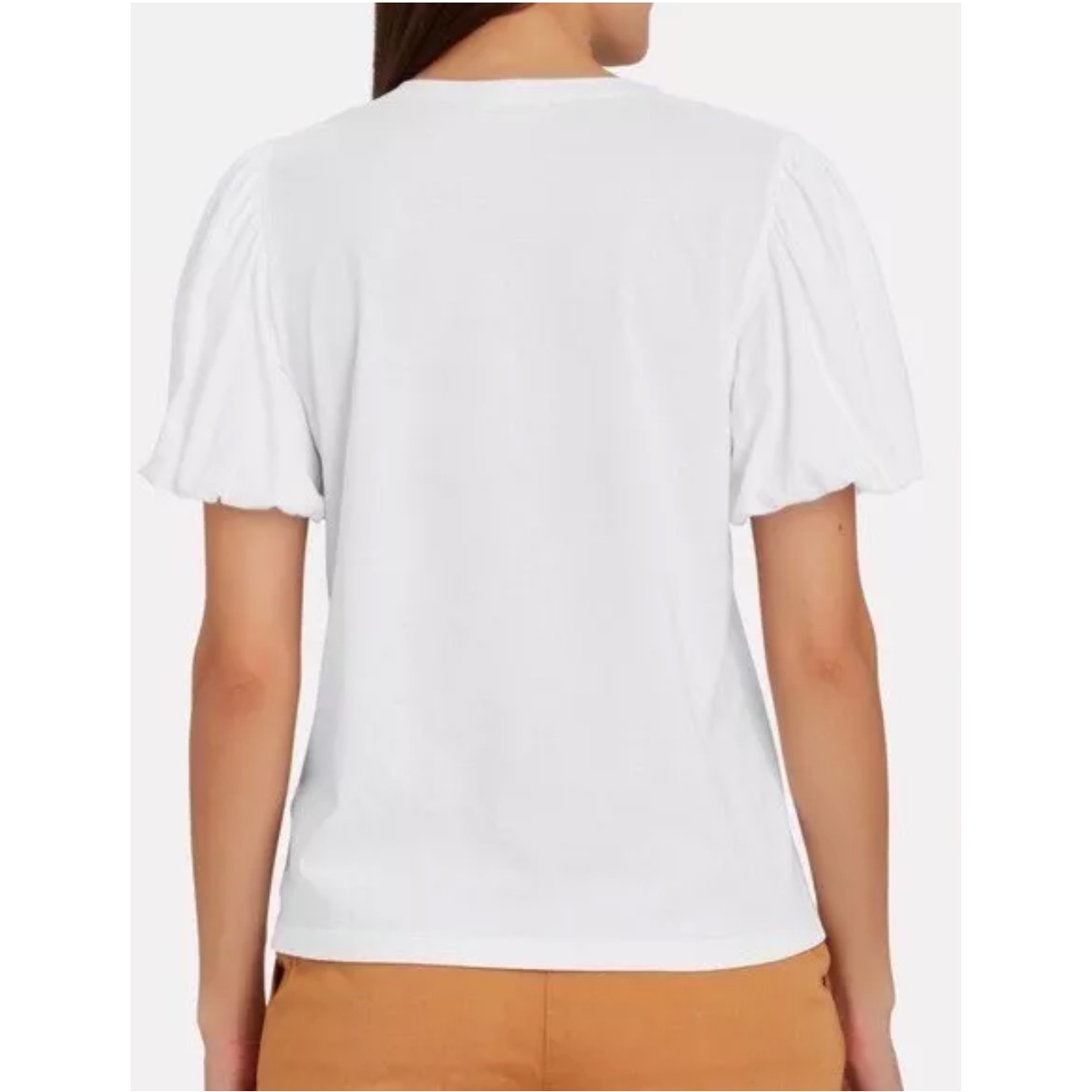 A.L.C. White Poole Puffy Short Sleeve Round Neck T-Shirt S