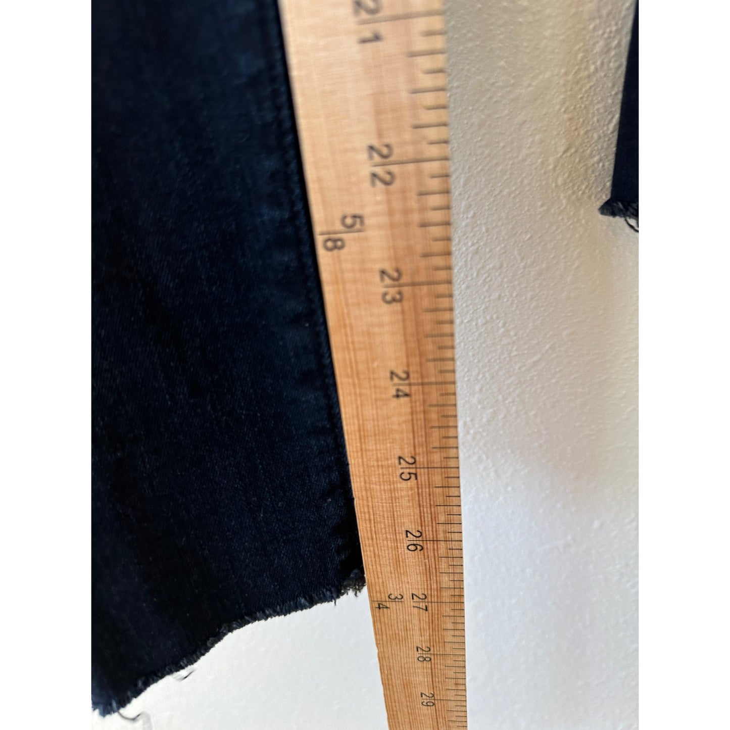 J Brand Alana Dark Blue Mercy Distressed Knee Raw Hem Skinny Jeans 24