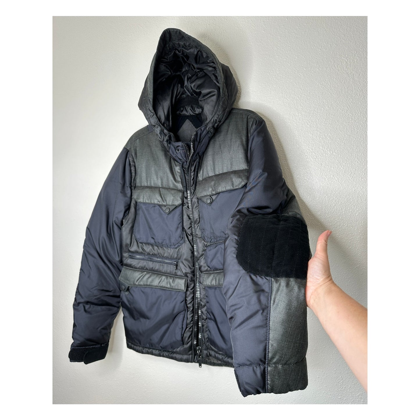 Moncler Black Folgore Down Jacket Hooded Multi-Pocket Retail $1565 4 / XL