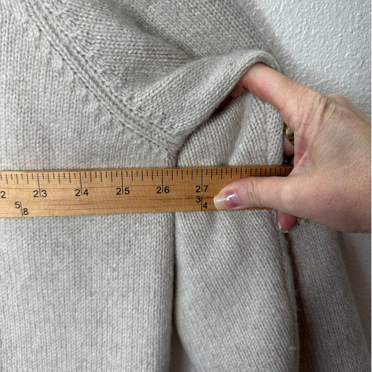 The Elder Statesman Tan Intarsia Long Line Cashmere Cardigan L