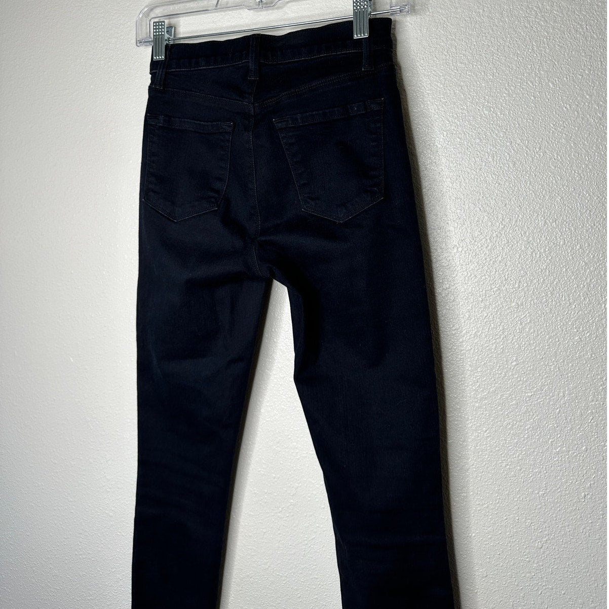 J Brand Alana Dark Blue Mercy Distressed Knee Raw Hem Skinny Jeans 24