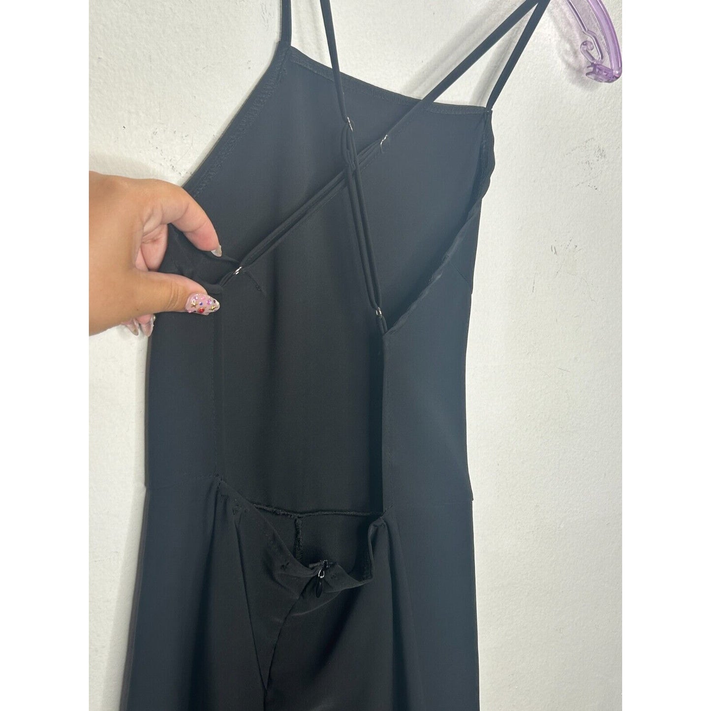Brandy Melville Black Criss-Cross Back Mini Dress OS