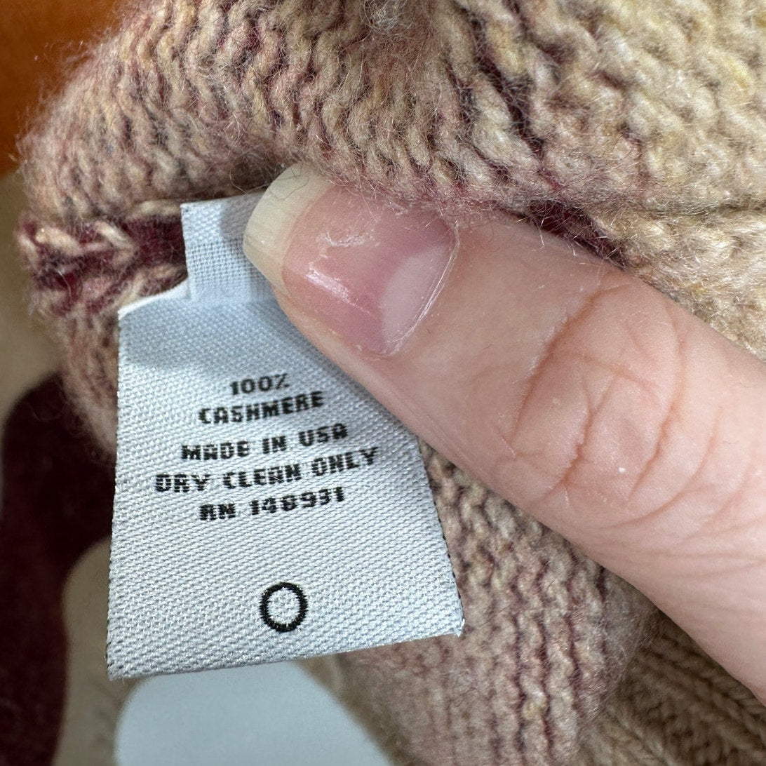 The Elder Statesman Enlightened Bear Striped Cashmere Cardigan L