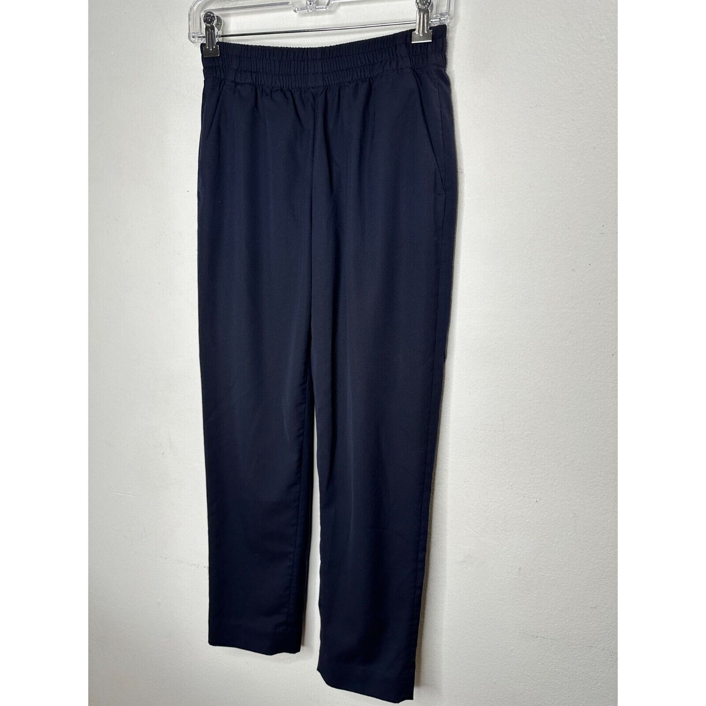 Everlane Black Italian GoWeave Easy Pull On 100% Lt Weight Wool Pockets Pant 0