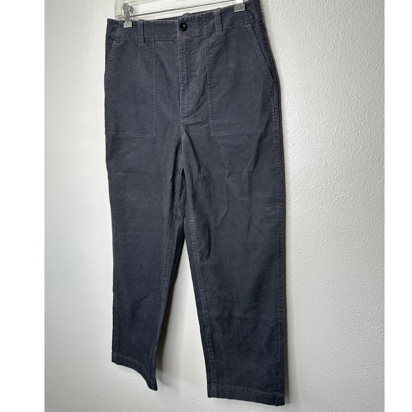 Jenni Kayne Gray High Waist Stretch Corduroy Ranger Trouser Pants 8