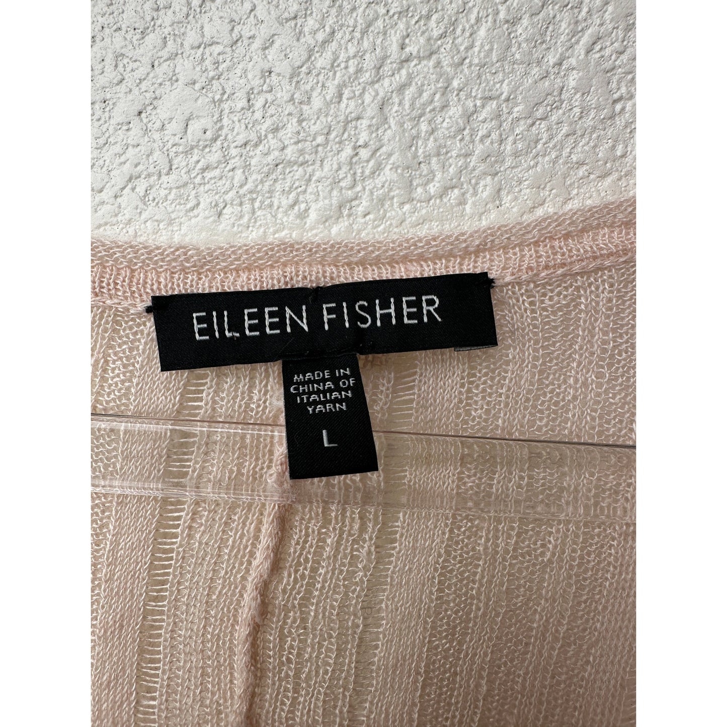 Eileen Fisher Pink Sheer Linen Silk High Low Tank Top L