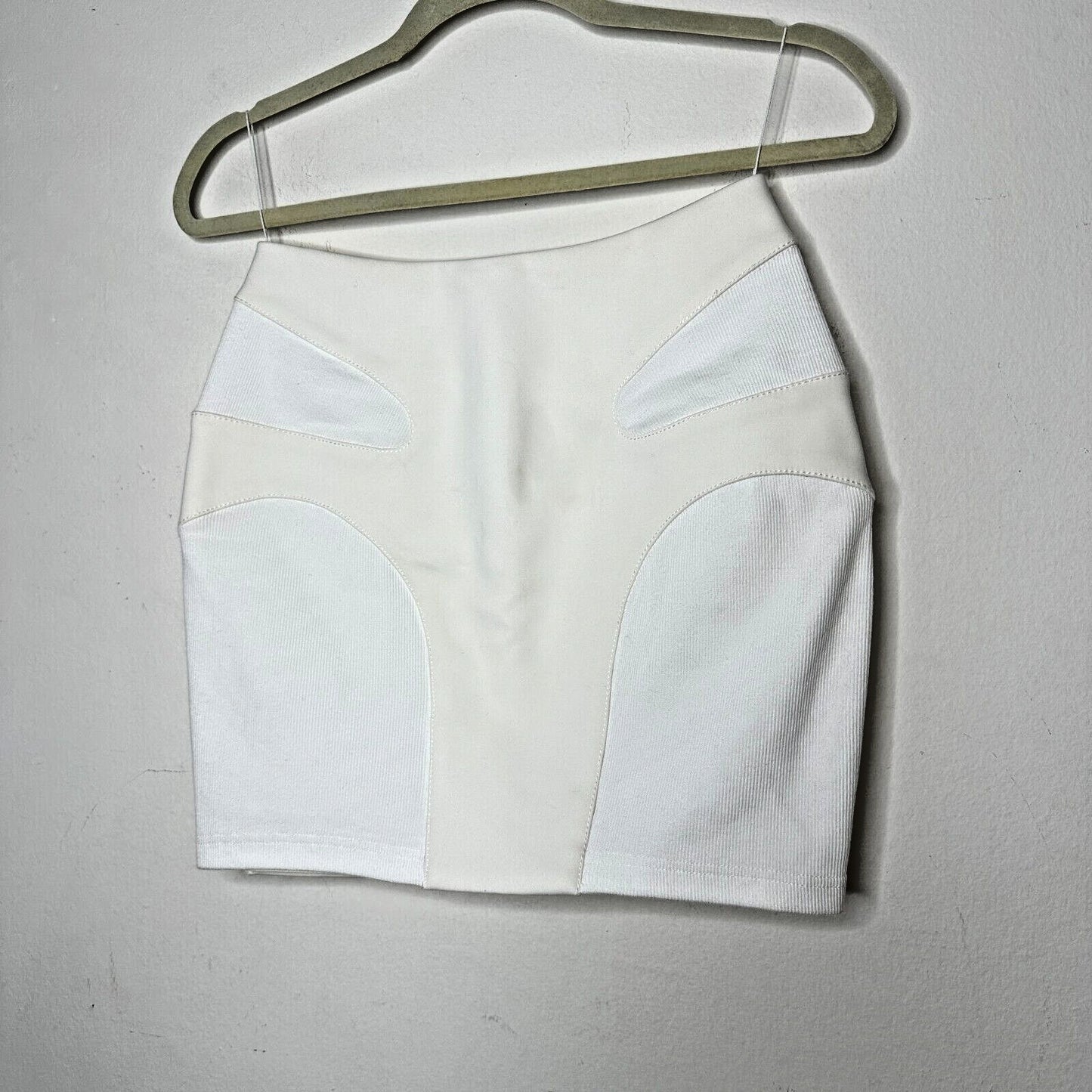 UNIQUE Dion Lee Off-White Contour Stitch Bandage Style Mini Skirt High Waist S