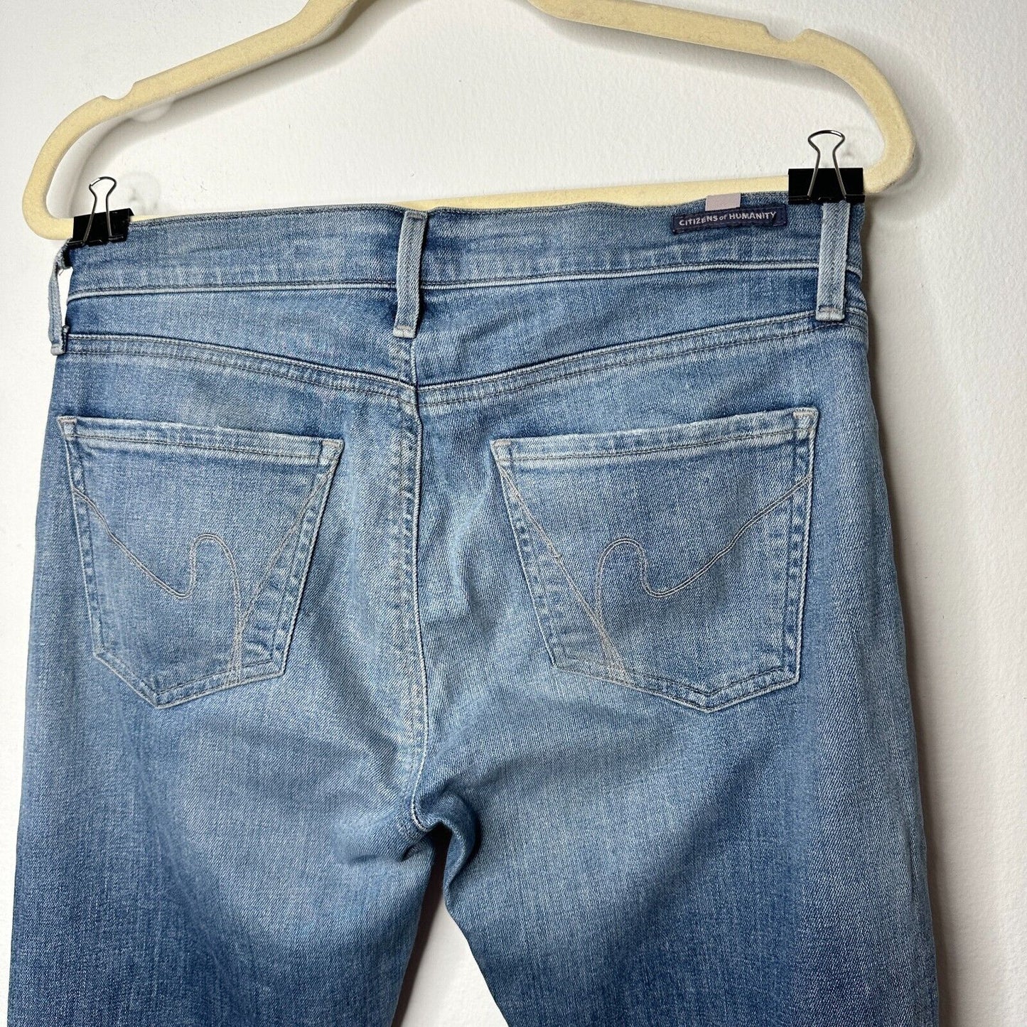 Revolve Citizens of Humanity Light Wash Blue Mid-Rise Skinny Slim Cut Jean 28