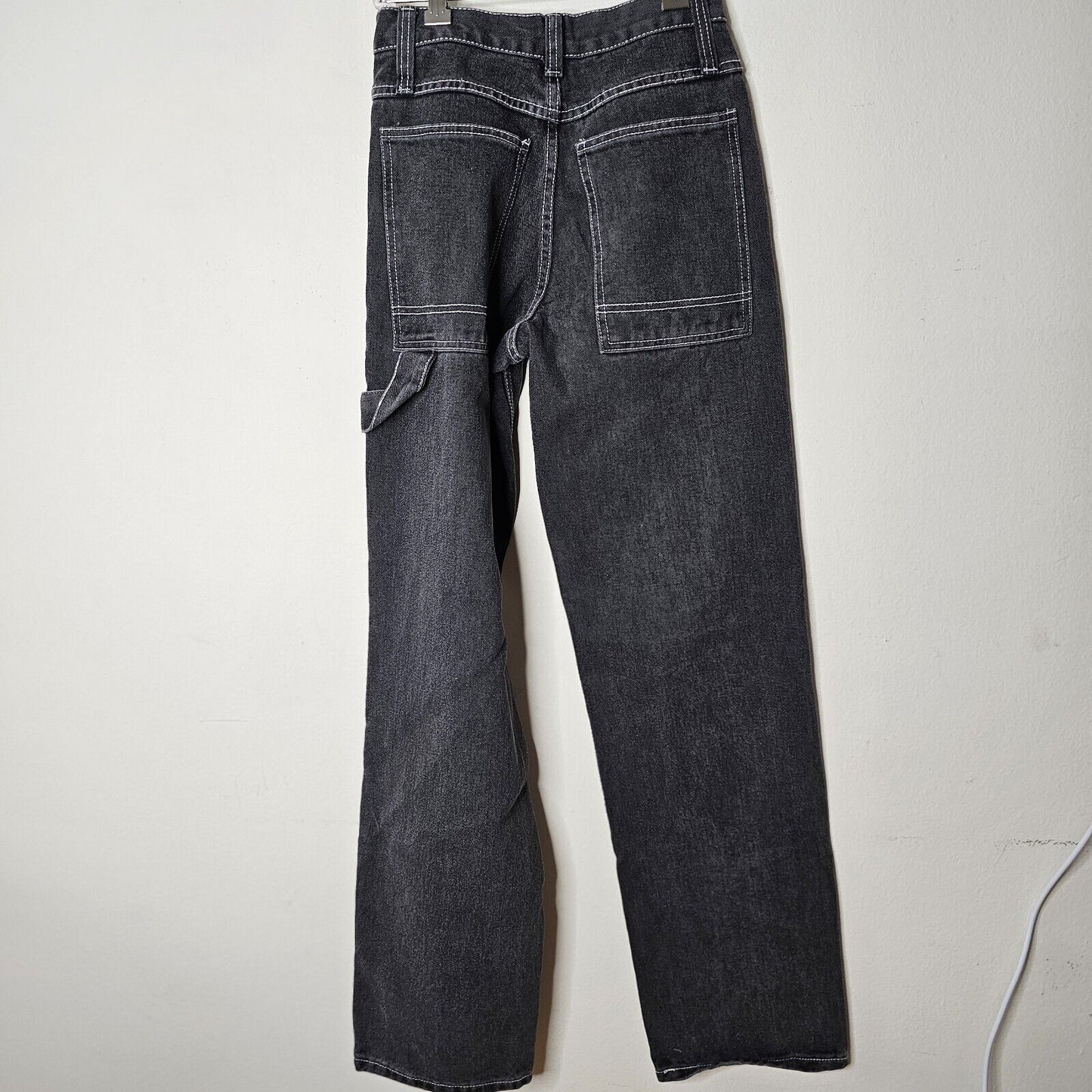 NWT John Galt Brandy Melville Dark Gray Wide Leg Crispina Cargo Pant Jean S