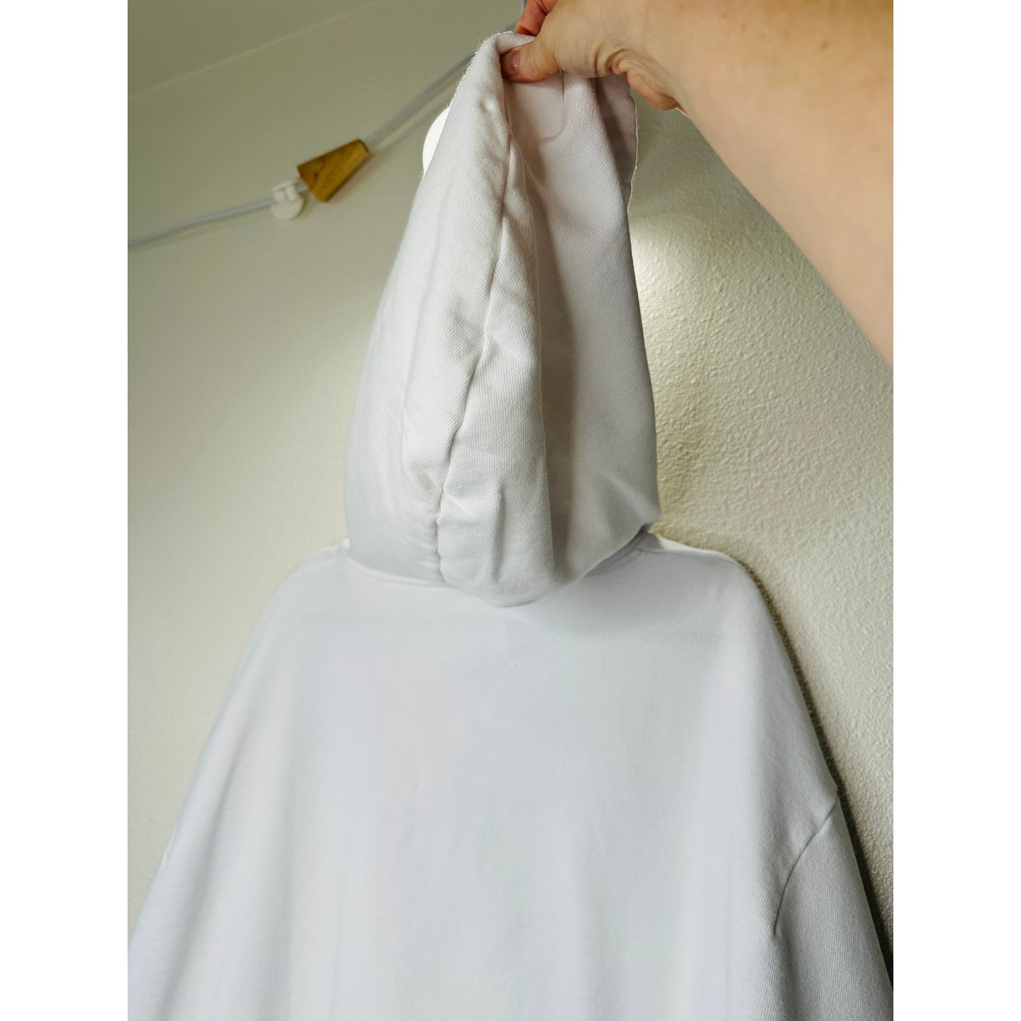 NWT Maison Margiela White Open Sleeve Raw Hem Cotton Hoodie M