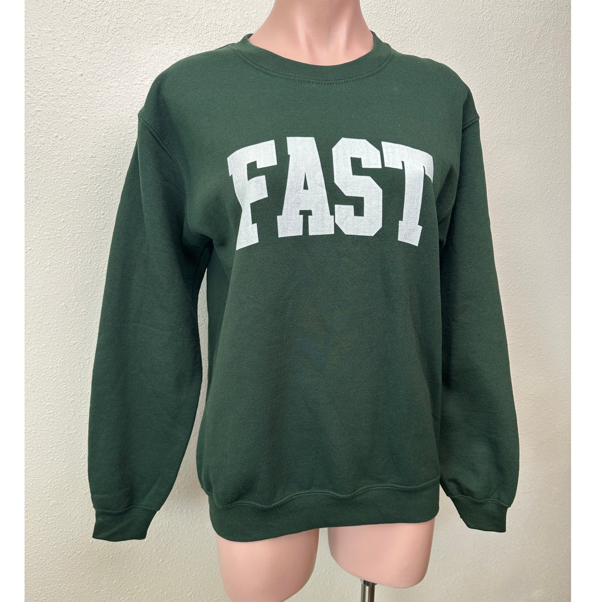 Gildan Green FAST Graphic Crewneck Sweatshirt US S