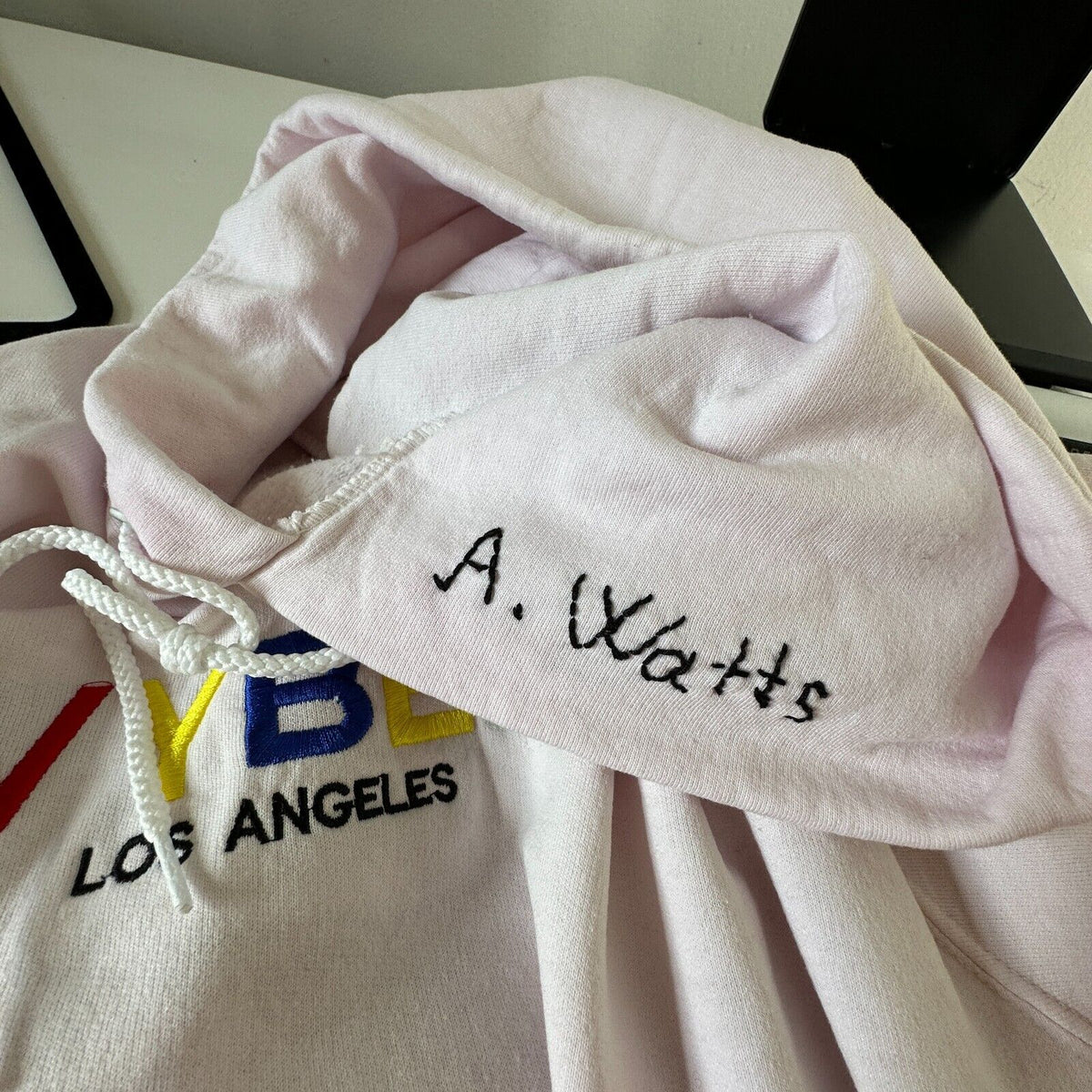 RARE Saint Luis NYC Light Pink Sweatshirt Hoodie VYBES Los Angeles David Bowie M