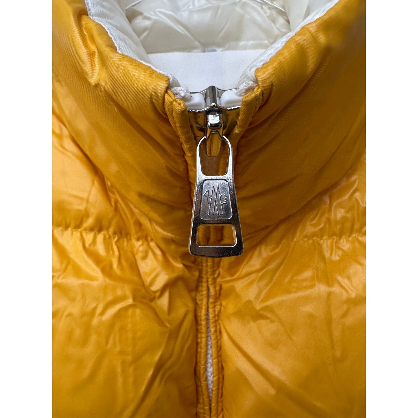 Moncler 1952 Park Down Puffer Vest Yellow Men Size 3 Zip Front