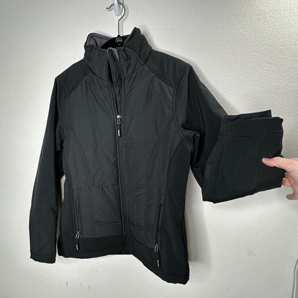 North End Sports Weather Technology Black High Collar Zip Jacket & Pockets S