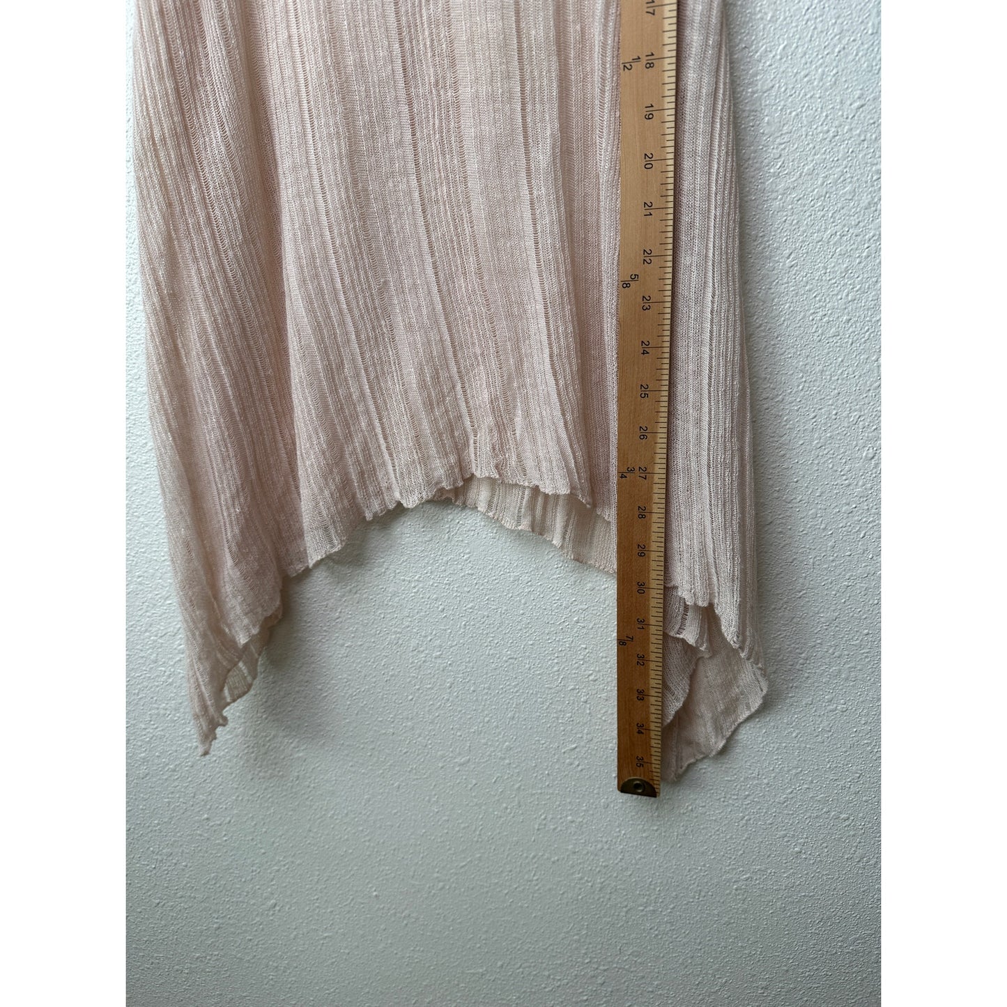 Eileen Fisher Pink Sheer Linen Silk High Low Tank Top L