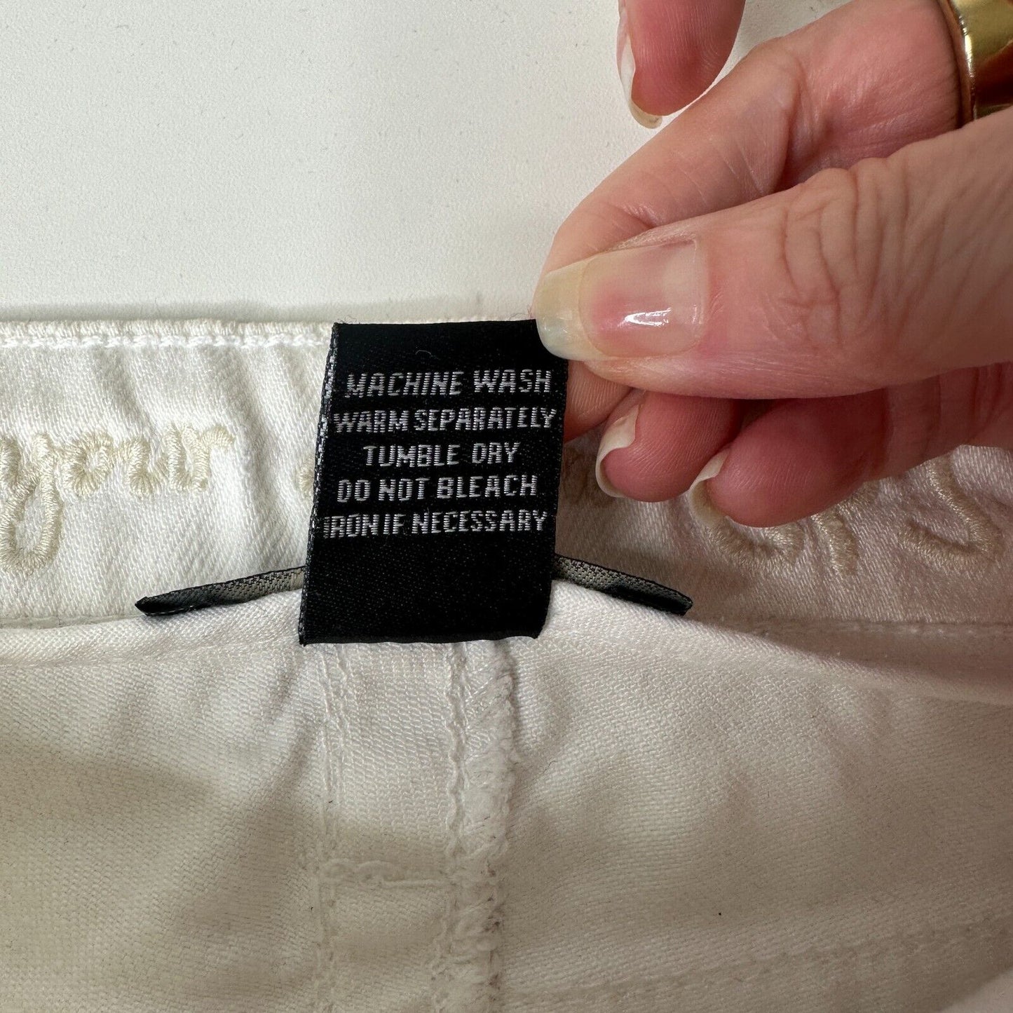 Adore Your Denim SPJ White Distress Denim Jean Shorts Raw Edge