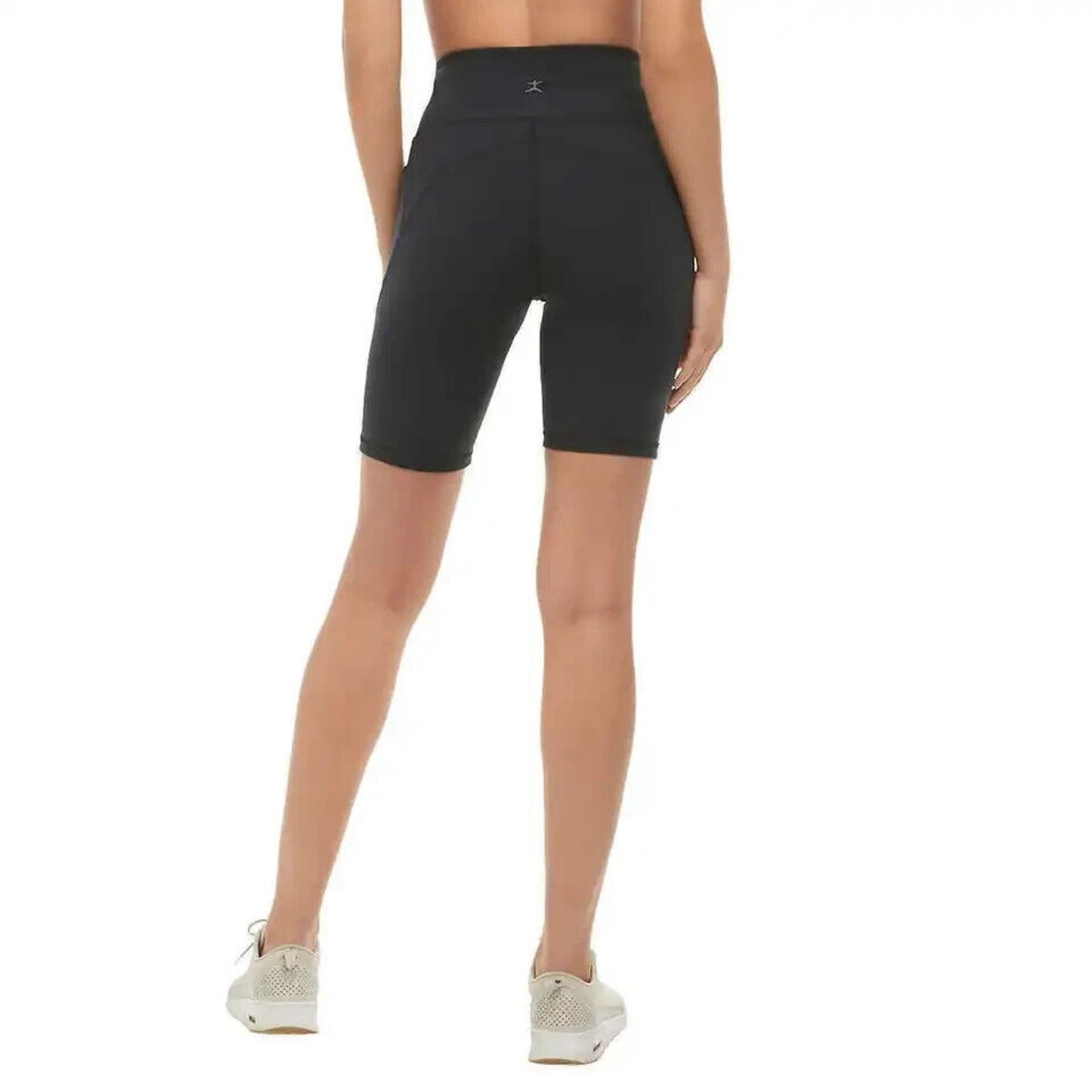 Danskin Black Bike Shorts Side Pockets High Rise Shaping Contour Seams