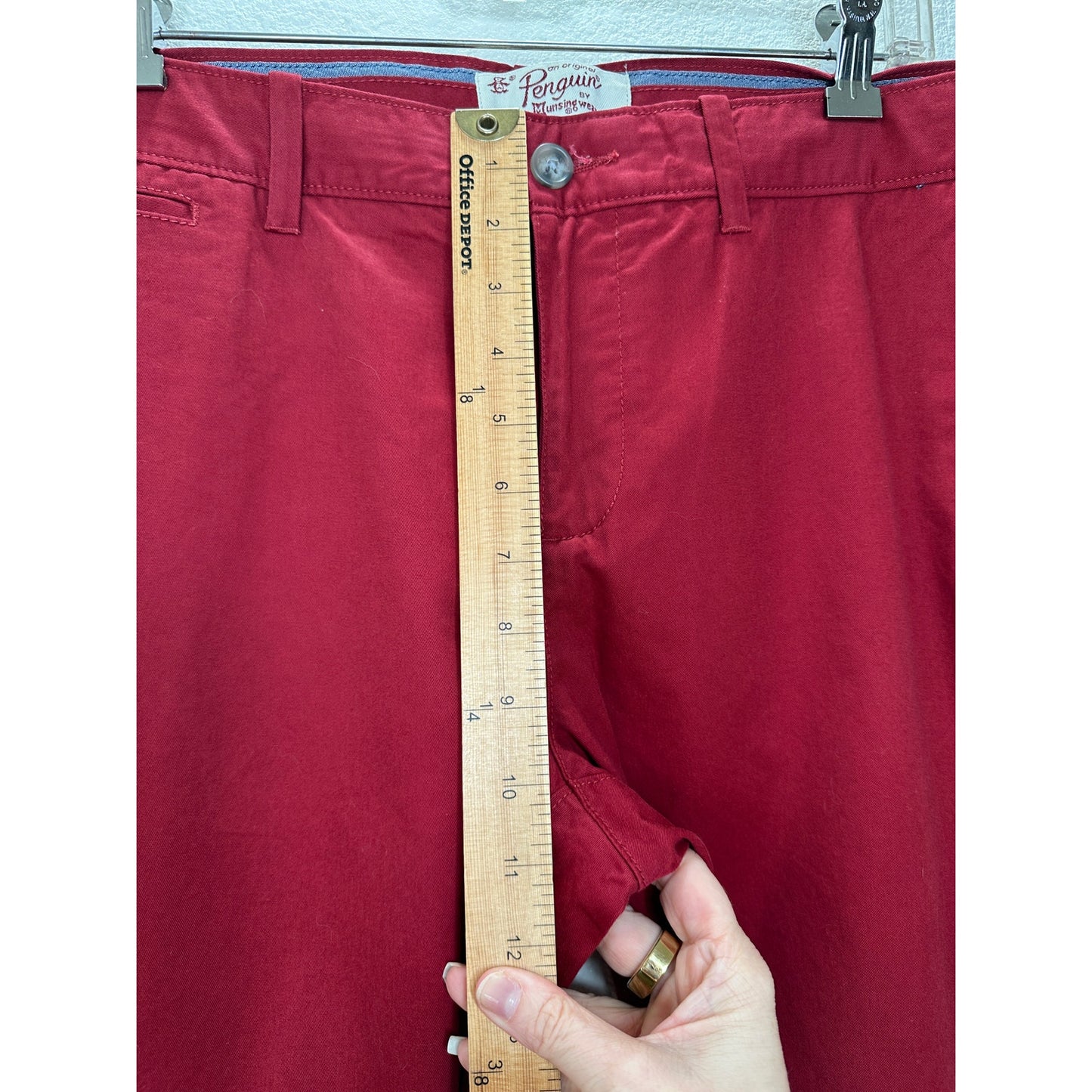Original Penguin Slim Fit Red Chino Twill Pants 34 / 32