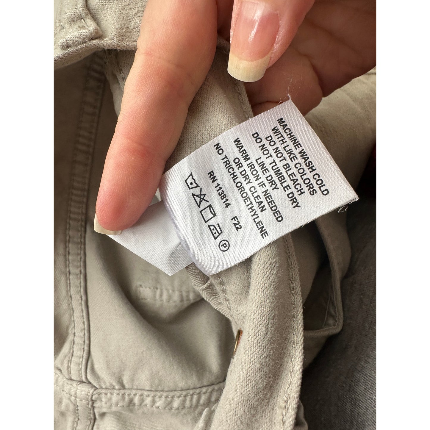 Billie Reid Taupe Slim Cut 5-Pocket Casual Jeans 32