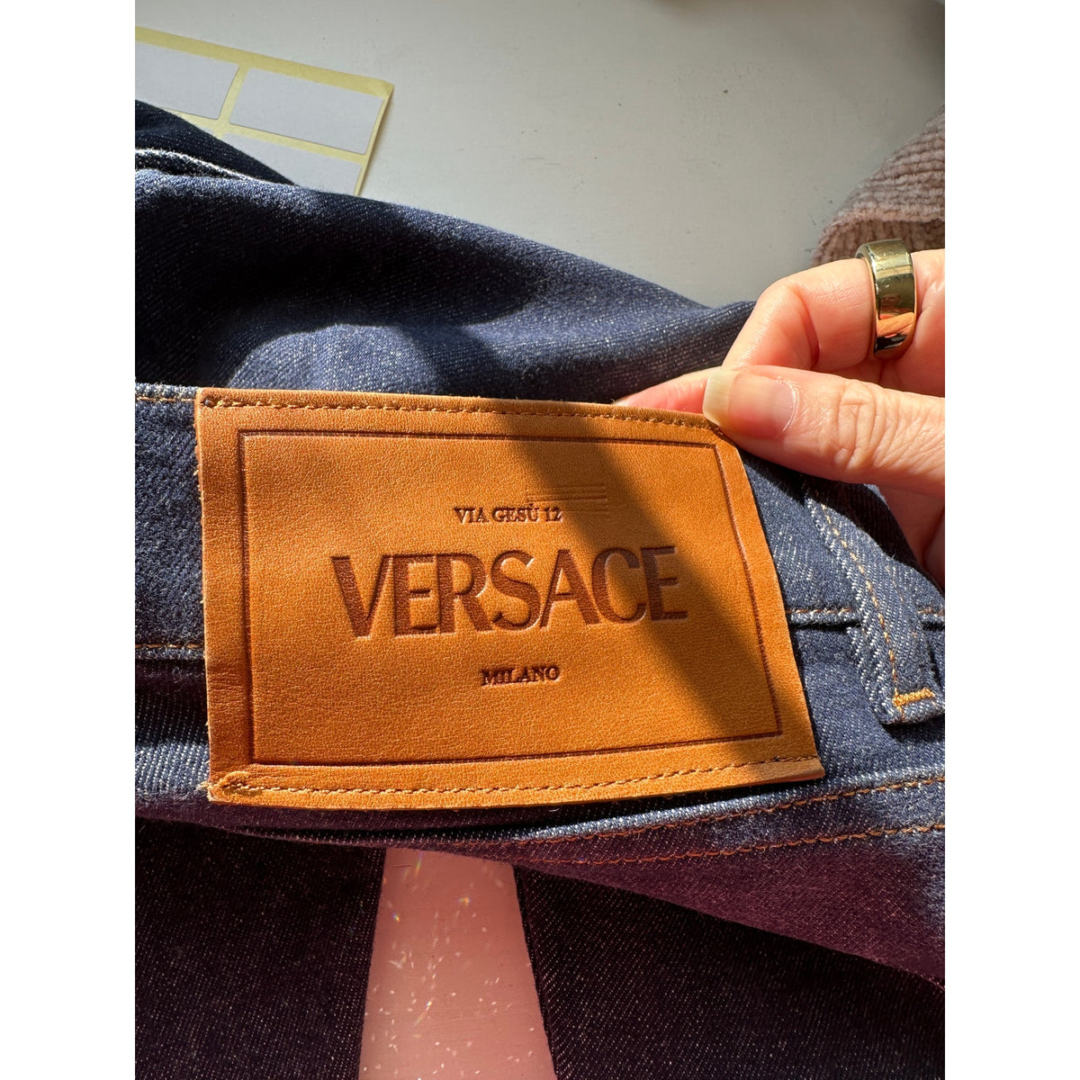 Versace Jeans Dark Wash Blue Men's US 33 Taylor Fit Straight Leg