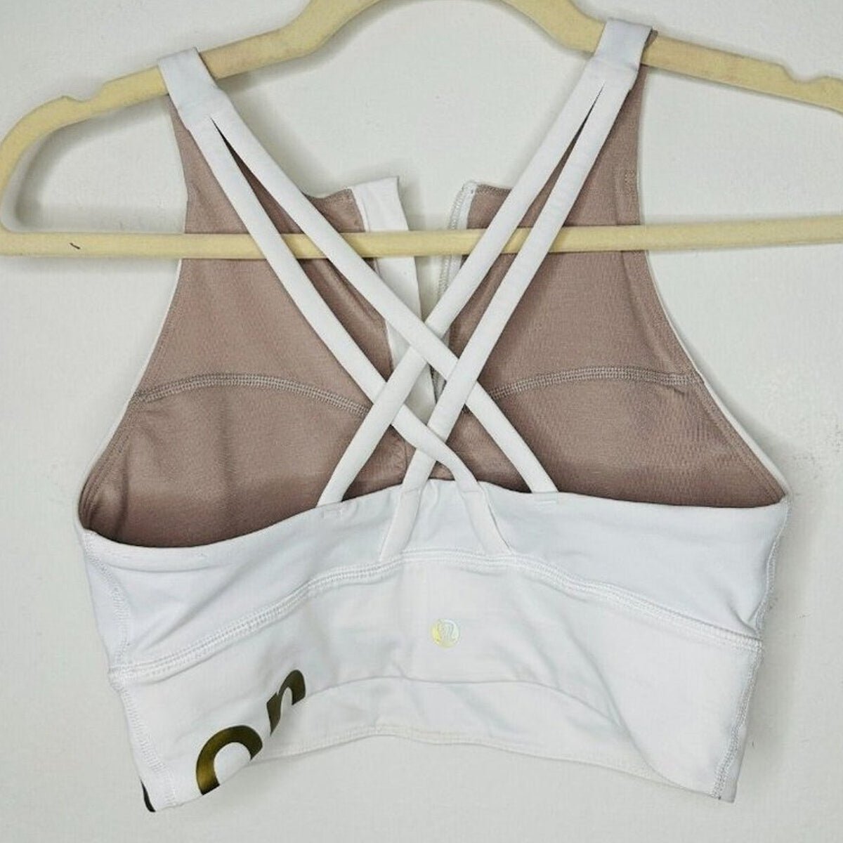 Lululemon White High Neck Energy Sports Bra Long Line Zip Special Edition 6