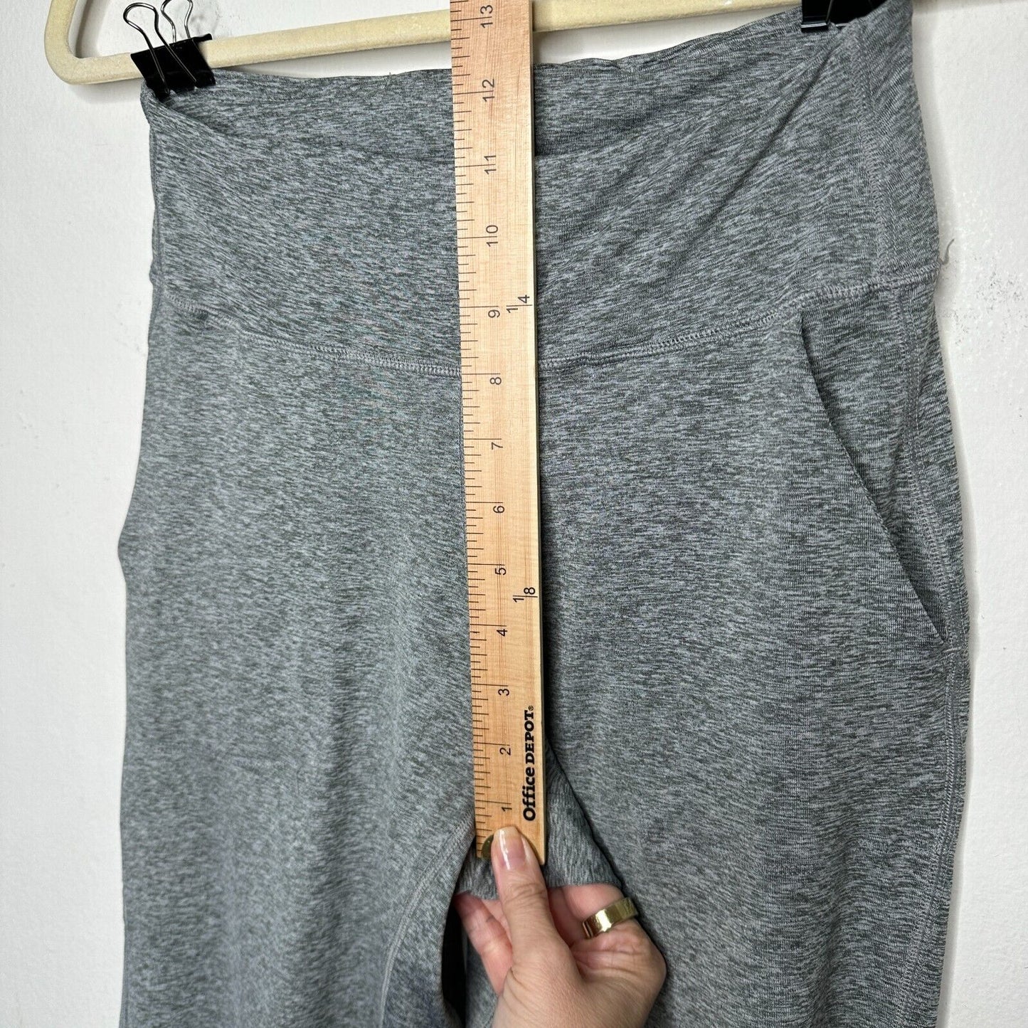 Heathered Gray Harem Fit High Waist ActiveFlex Jogger Pants Side Pockets S